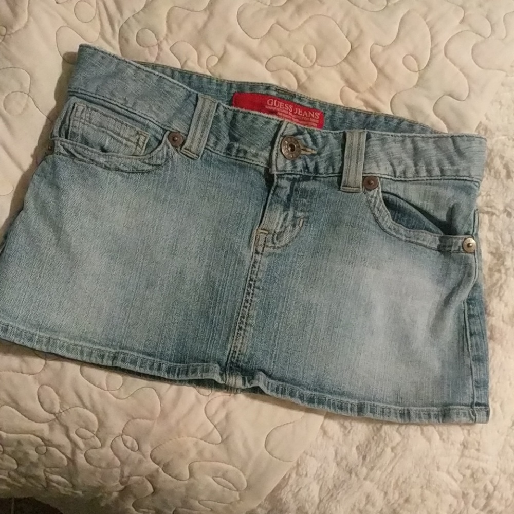Denim mini skirt